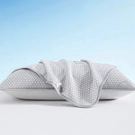 taies d'oreiller hexagonales bleues motif hello moderne 100 polyester frais