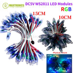 lumières led ws2811 full color 50 pcs 10cm 15cm cable electronique