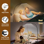 lampe flexible led noir pince usb 10 niveaux luminosité moderne adjustable interrupteur