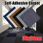 tapis auto adhésif carré 30x30cm sol intérieur moderne texture tissée collage facile maison