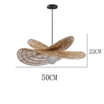 Suspension lumineuse raphia tressé moderne naturel 80cm 35cm chambre salon