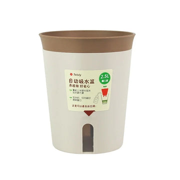pot plante auto arrosant moderne hydroponique double couche drainage self wateringintérieur beige vertclair simple