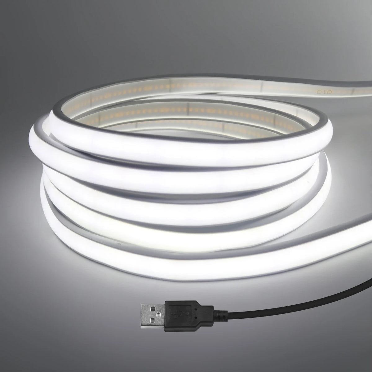 ruban led néon blanc chaud 320 led/m 5v usb flexible étanche modernité
