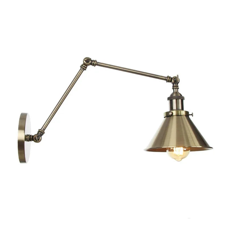 lampe murale articulée or industrielle vintage chambre cuisine salle manger