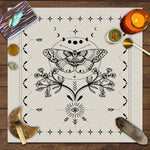 tapis décoratif phénix papillons cristaux astrologie noir rose blanc vert bleu doré moderne fantastique