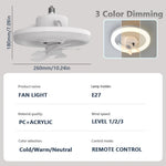 ventilateur plafonnier led moderne blanc télécommande réglage luminosité ac85 265v pc acrylique