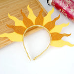 couronne solaire jaune rayons brillants élastique festif anniversaire mariage carnaval noël valentin Halloween