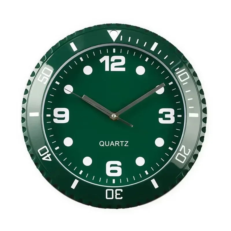 horloge murale moderne quartz aiguille vert noir bleu salon chambre