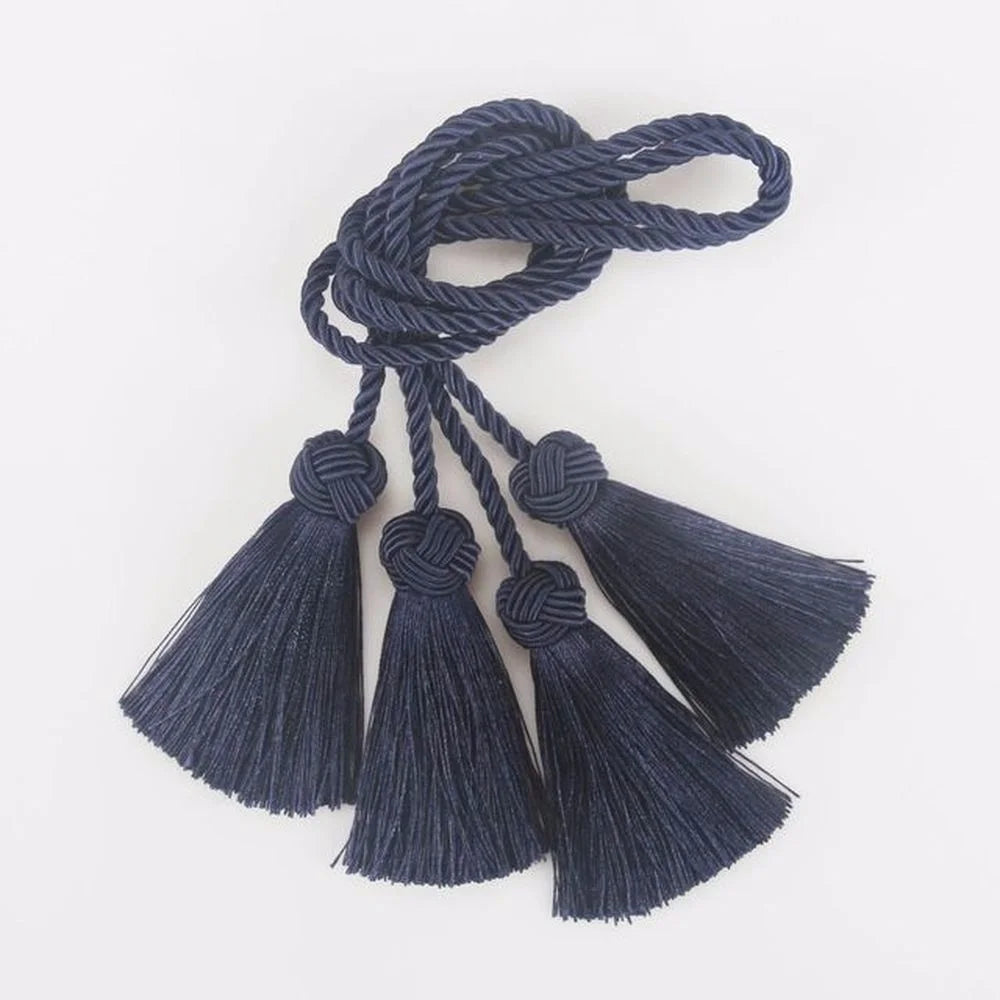 ruban franges tissé classique beige bleu marine deco couture artisanal pendentifs accessoires bricolage