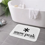 tapis bain blanc logo snow peak moderne imperméable antislip polyester coton knits classic minimaliste