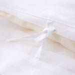 housse couette coton égyptien 100 blanc rayures horizontales classique opaques 400 fils lit adulte