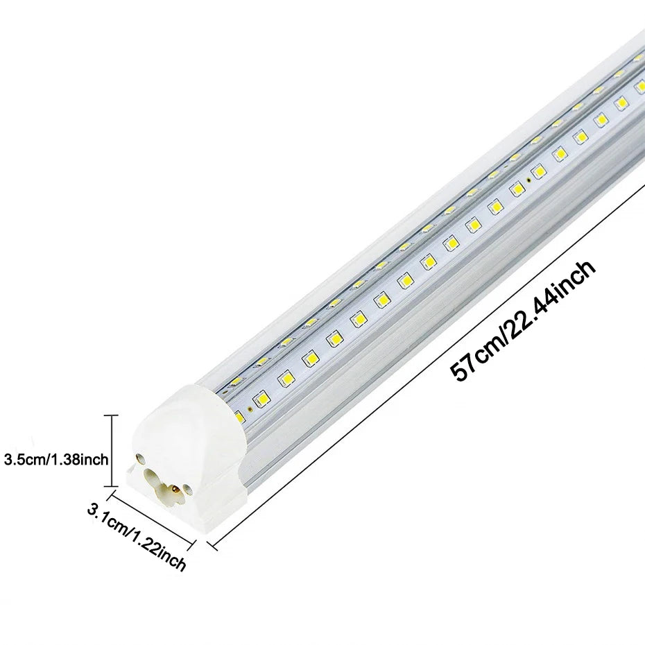 tube led blanc mat moderne éclairage intérieur cuisine garage clips montage