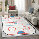 tapis moderne rectangle polyester motifs floraux gris bleu rouge beige anti dérapant