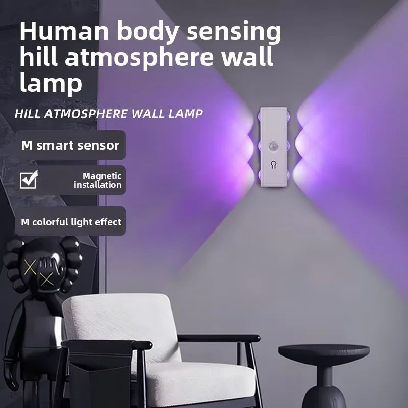 lampe murale led motion sensor charge usb blanc aimants tactile adjustable infinite dimming moderne