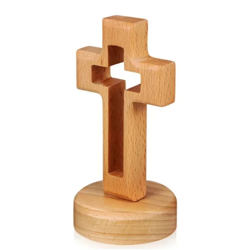 Croix bois crucifix jésus décoratif religieux chrétien statue ornement maison