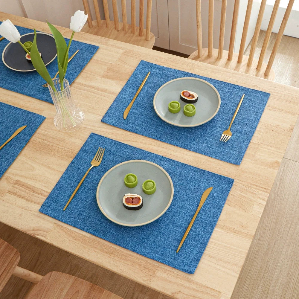 serviettes table lin classiques opaques beige gris noir vert rose bleu respectueuses l'environnement