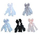 rubans décoratifs ondulés plissés élégants moderne rideaux bleu clair noir rose pâle