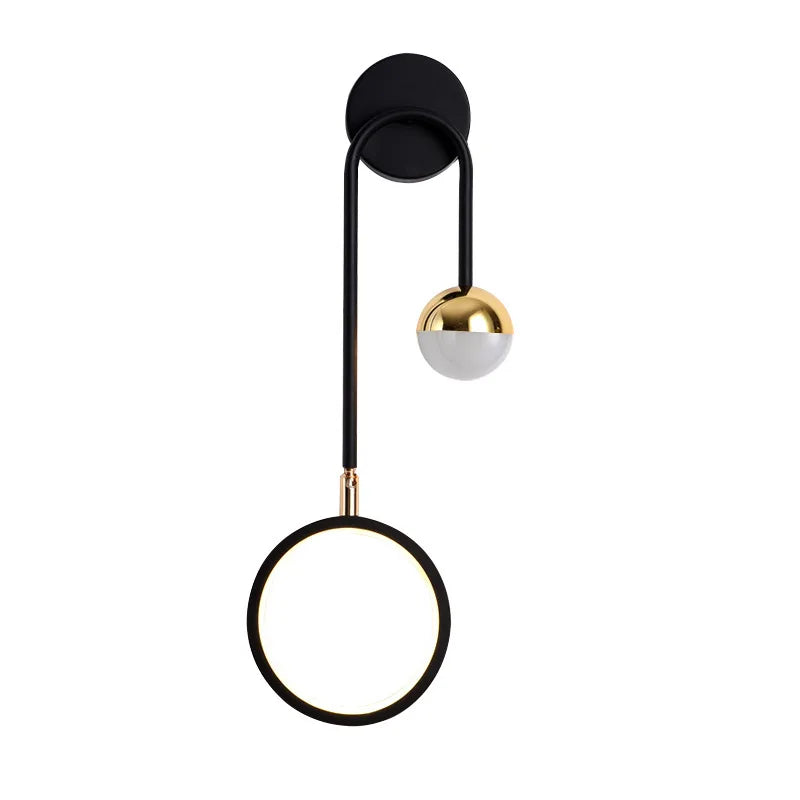 lampe murale moderne noir or blanc minimaliste éclairage cuisine chambre coucher salle manger entrée