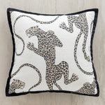 coussin patchwork géométrique polyestère carré contemporain gris noir blanc decoration nordic