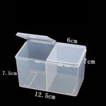 boîte rangement transparente moderne réutilisable serviettes coton tige poignées accessoires manucure portables outils ongles