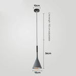 lampe suspendue moderne conique noir bleu blanc rose gris minimaliste câble E27