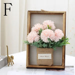 décoration murale bouquet artificiel violet blanc vert rustique bohème toile jute intérieur maison fête