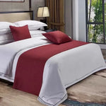 taies d'oreiller solides modernes 2pc polyester coton rouge blanc chambre coucher lit mariage hôtelDecorationSalleDeBain