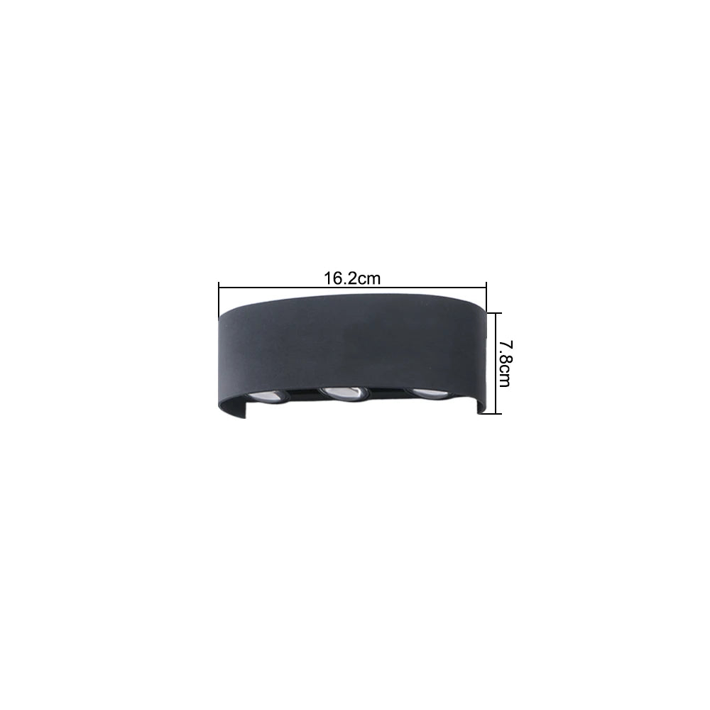 éclairage led moderne applique murale ip65 résistante eau 10w 3000k 6500k minimaliste