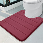 tapis bain noir antidérapant mousse mémoire forme salle bain moderne absorption haute qualité
