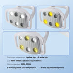 lampe led dentaire blanche moderne tringle anneau decoratif manuel utilisation six sources lumineuses led