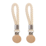 porte serviettes moderne rustique clips métalliques cordon tressé boutons bois gris noir blanc tissu