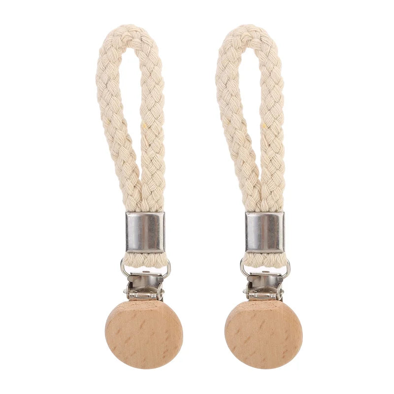 porte serviettes moderne rustique clips métalliques cordon tressé boutons bois gris noir blanc tissu