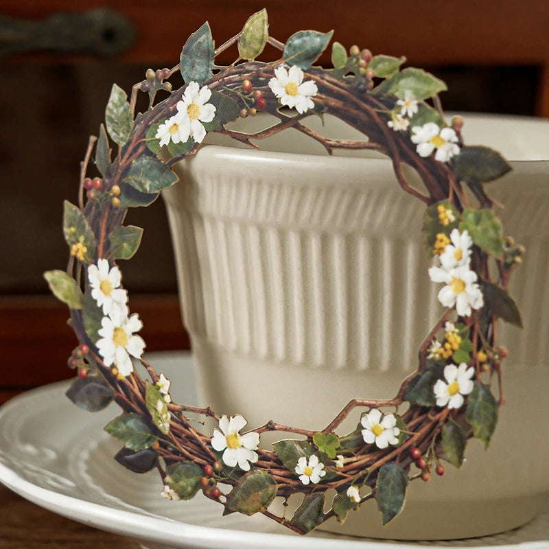 guirlande décorative feuilles fleurs rubans adhésif mariage noël anniversaire halloween