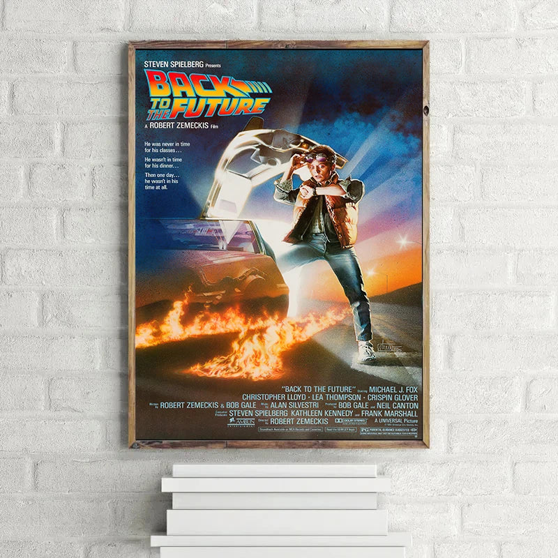 affiches vintage retour futur multicolores personnages films maison décoratives coton sans cadre moderne