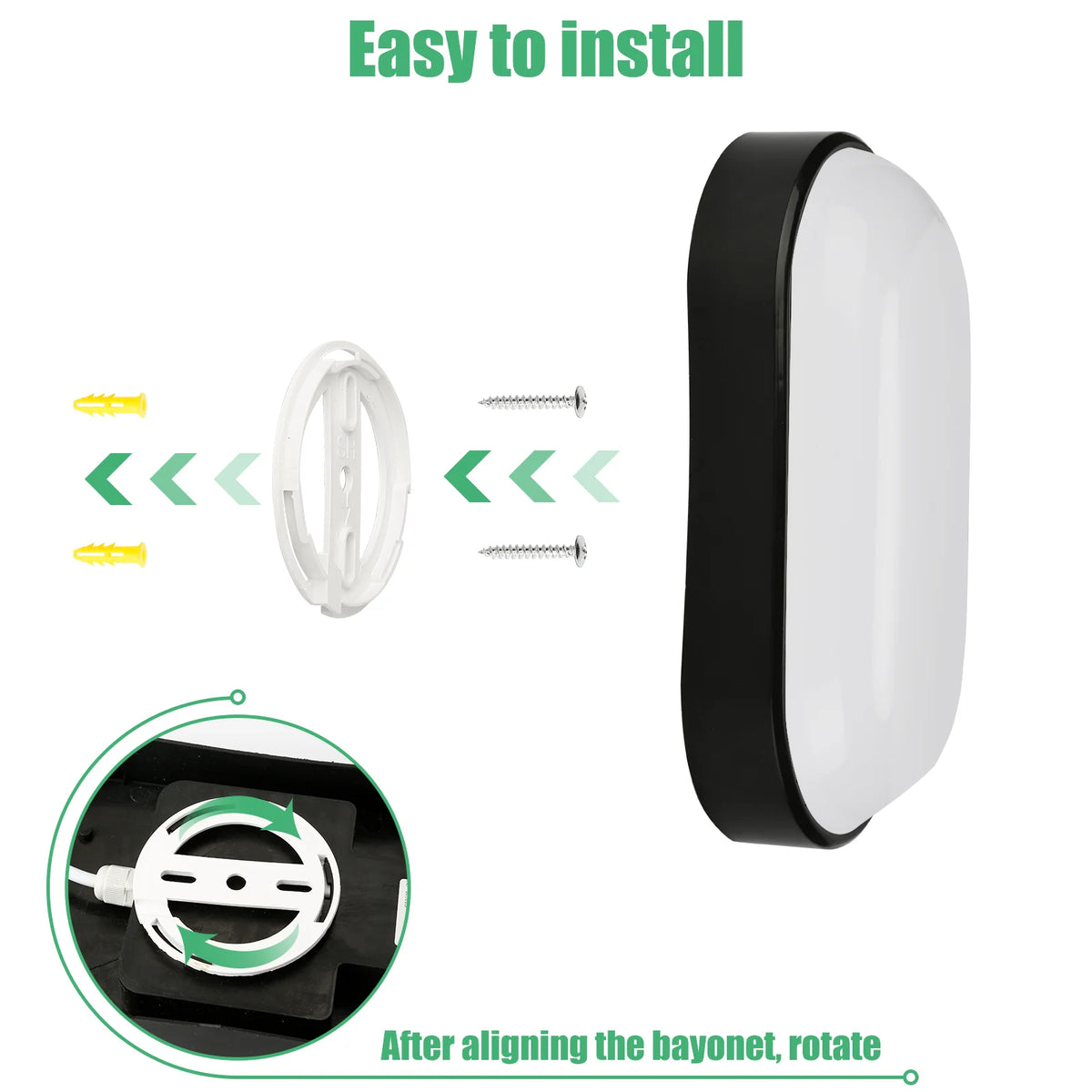 lampe led moderne 15w 20w étanche extérieur jardin blanc rond vis montée surface ip65