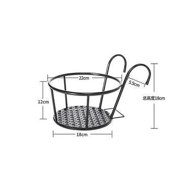 support fleurs moderne fer noir grille ajourée détachable balcon intérieur 1pc 2pc 3pc