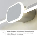 lampe miroir moderne blanc fixée mur éclairage quotidien led 40cm 60cm 80cm