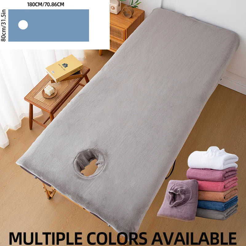 couverture massage bleu marine uni douce taille 180x80cm moderne confortable tranchant cou inclusion