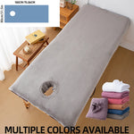couverture massage bleu marine uni douce taille 180x80cm moderne confortable tranchant cou inclusion