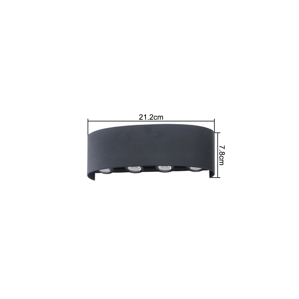 éclairage led moderne applique murale ip65 résistante eau 10w 3000k 6500k minimaliste