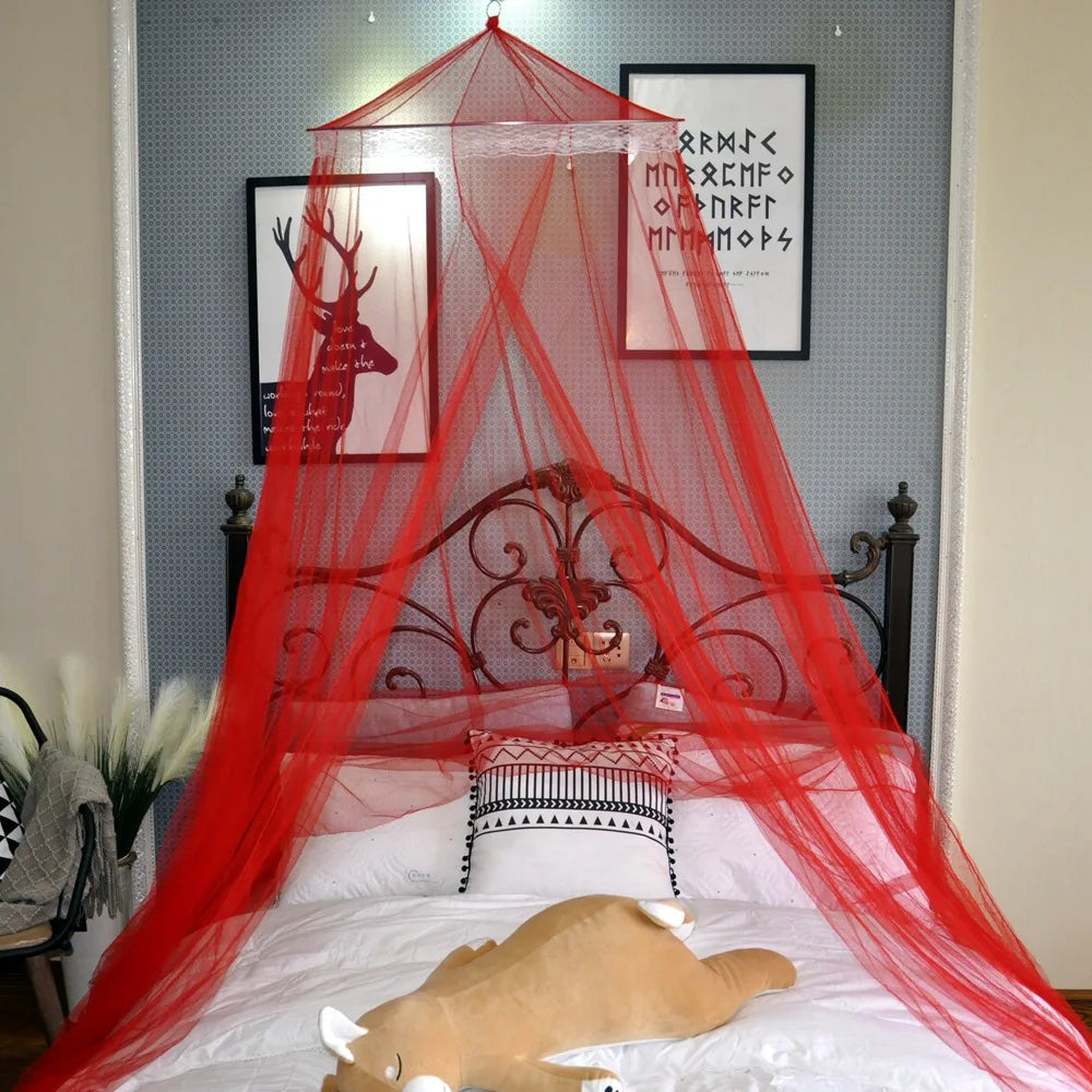 filet lit moustiquaire suspendu dôme moderne transparent coussin oreiller décoratif