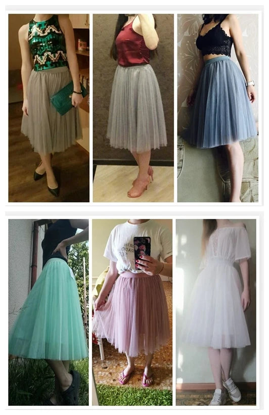 jupe tulle élastique classique femme rose gris noir vert bleu translucide junior printemps été