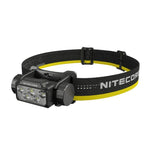 lampe frontale rechargeable led noir jaune gris blanc 180 angle faisceau