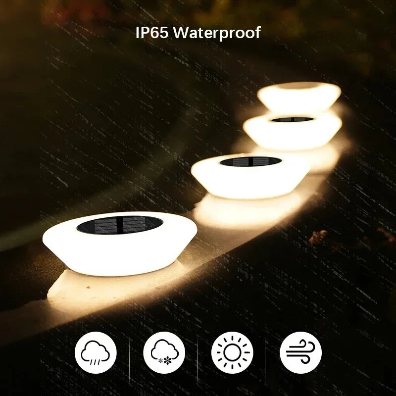 lampe solaire extérieure led étanche ip65 blanc moderne minimaliste fenêtre noire centralisée jardin allée