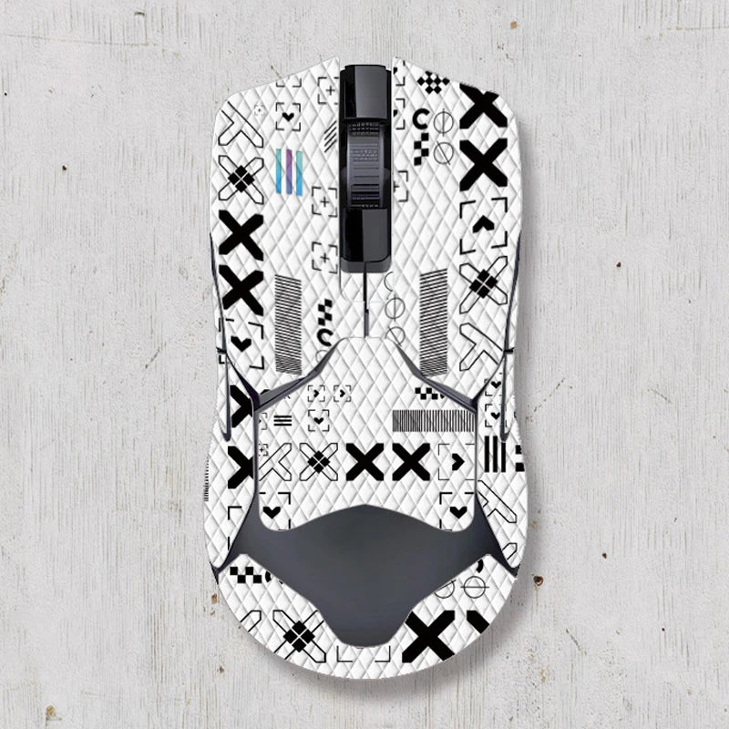 souris gamer antidérapante adhésive caoutchouc graphique moderne noir rouge bleu