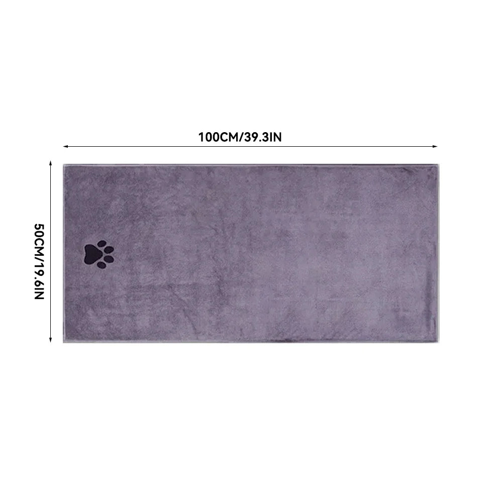 serviette bain animaux patte noire gris rose marron douce moderne absorbante 75cm 100cm
