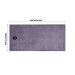 serviette bain animaux patte noire gris rose marron douce moderne absorbante 75cm 100cm