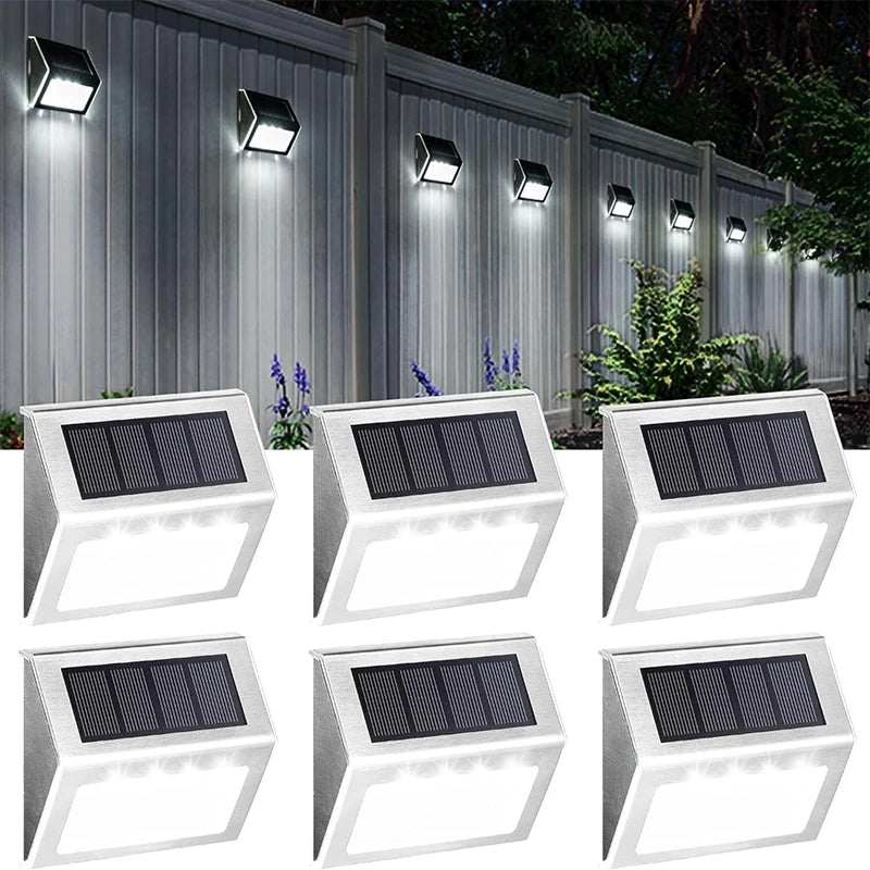 lumière solaire murale led moderne blanc noir panneau solaire ip65