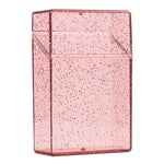 boîte cigarettes transparente paillettes moderne blanche rose verte bleue jauneviolette