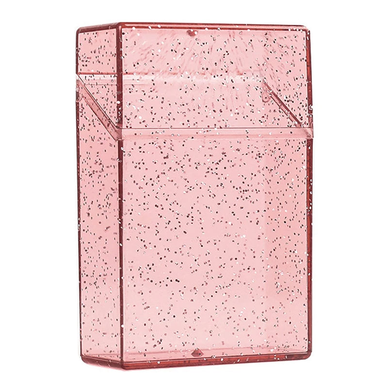 boîte cigarettes transparente paillettes moderne blanche rose verte bleue jauneviolette
